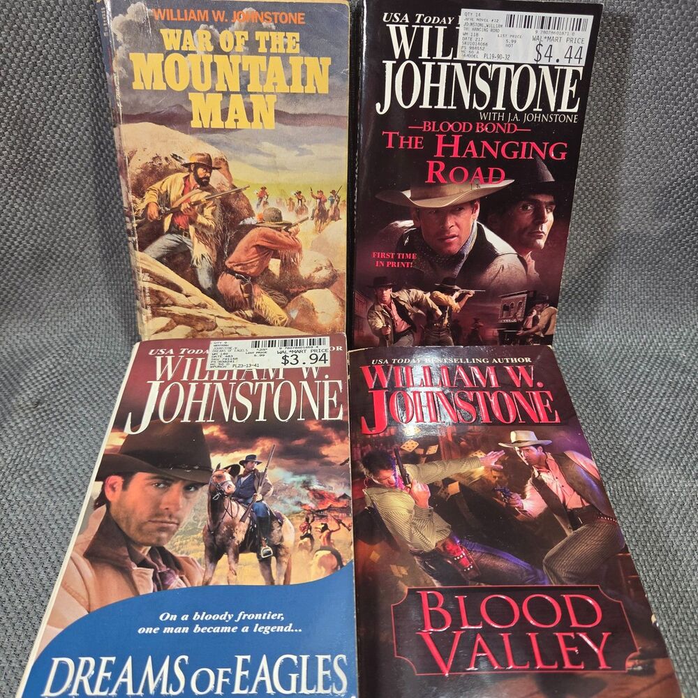 Lot of 4 William W. Johnstone Western PBB Books Mountain Man Eagles Blood Bond